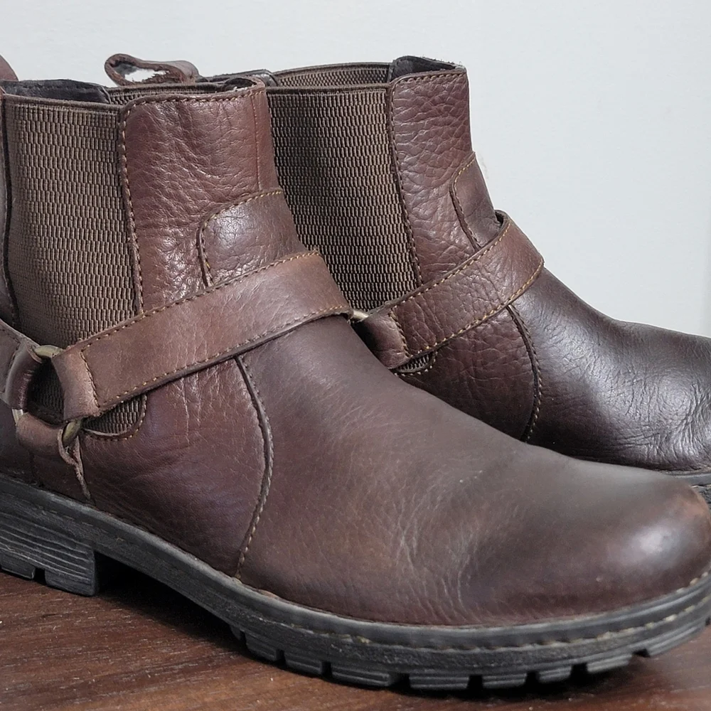 😎Host Pic👀 BORN Men's Brown Leather Brunell Boots Size 11 - Picture 4 of 12